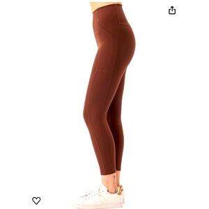 Girlfriend Collective Compression Pocket Leggings Earth Brown Small